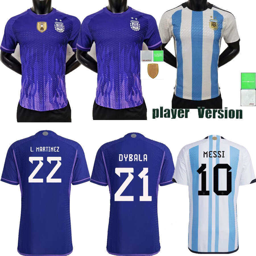 

player version 2022 Argentina soccer Jersey woRLD CUp DYBALA AGUERO MARADONA DI MARIA MESSIs 22 23 Home away Pre-match 2023 Men kit football, Red