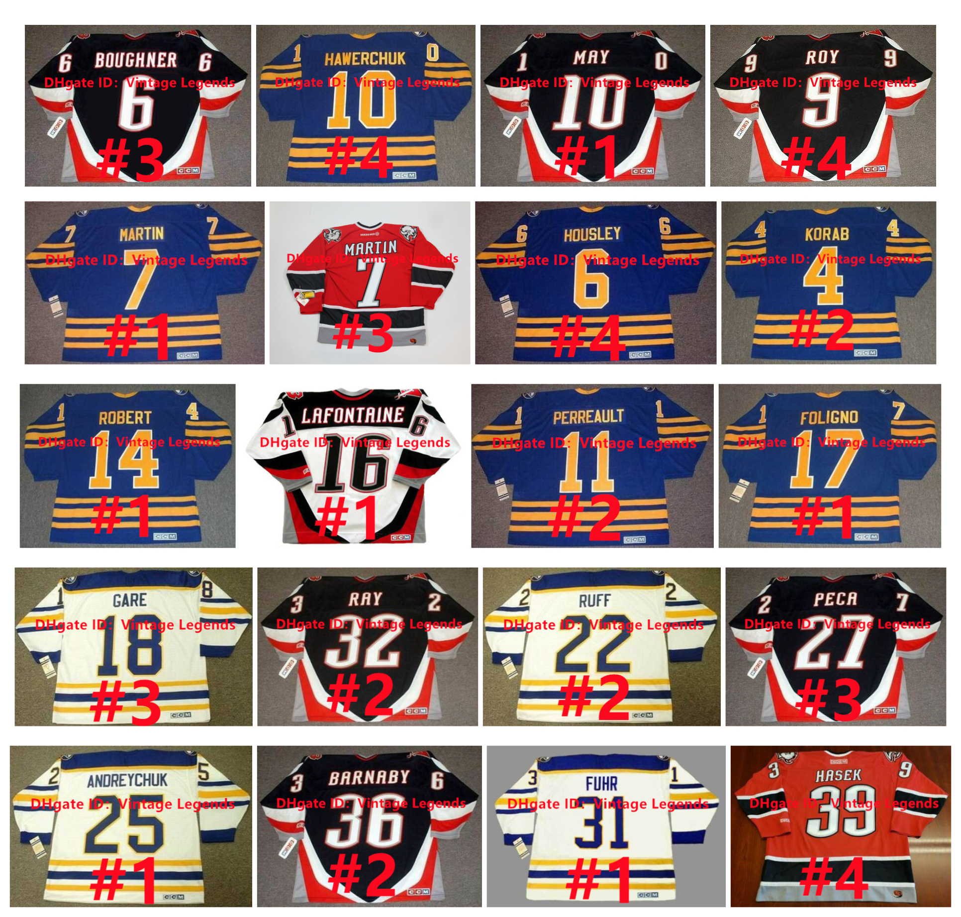 

Vintage CCM DANIEL BRIERE Sabres Hockey Jersey DOMINIK HASEK PHIL HOUSLEY GILBERT PERREAULT MIKE FOLIGNO LINDY RUFF ROB RAY MARTIN BIRONMATTHEW BARNABY GILMOUR, As pic