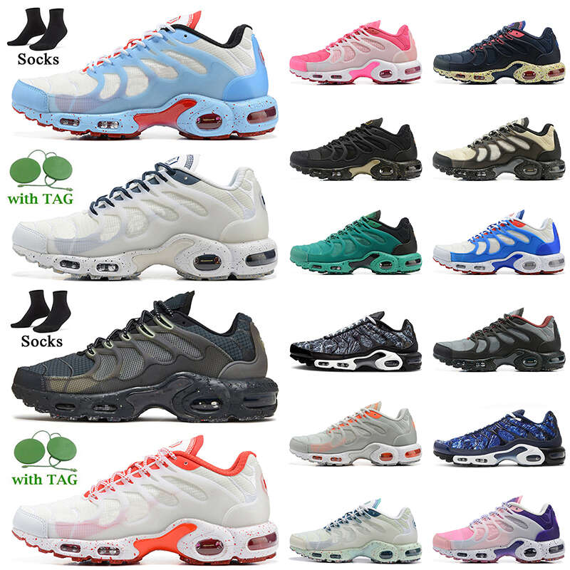 

Top Quality 2022 Women Mens TNPLUS Running Shoes Tuned Tn Terrascape Plus Tns Runner Sneakers White Red Sly Blue Black Barely Volt Metallic, C20 grey orange 39-46