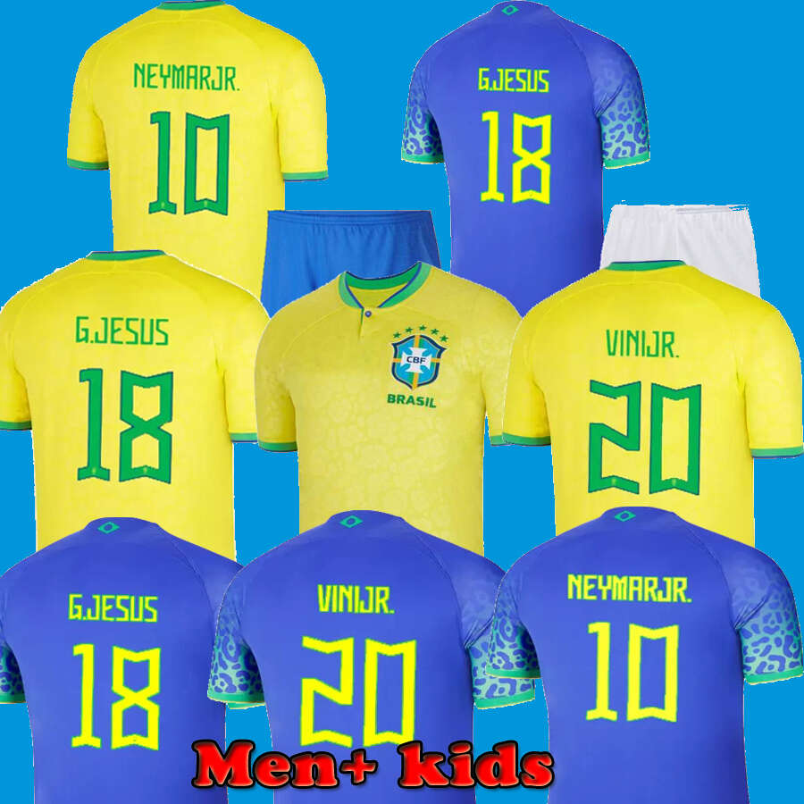 

2022 soccer jersey brazils VINI JR G.JESUS brasil 22 23 Camiseta de futbol 2023 football shirt women maillot kids kit pre match MARQUINHOS, 22 23 away 2 patch
