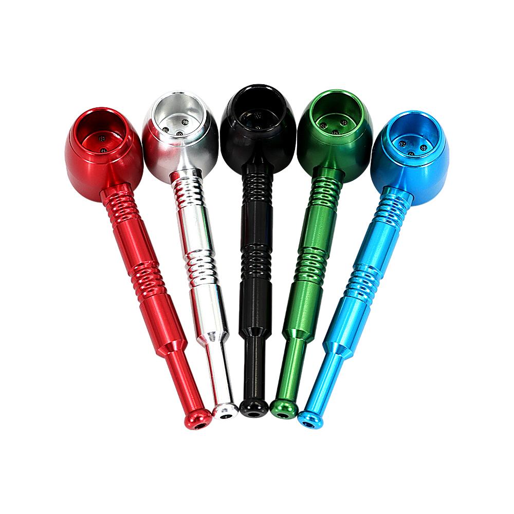 

glass water pipe smoke accessory tobacco pipes With Metal Bowl Design Mix Color bong