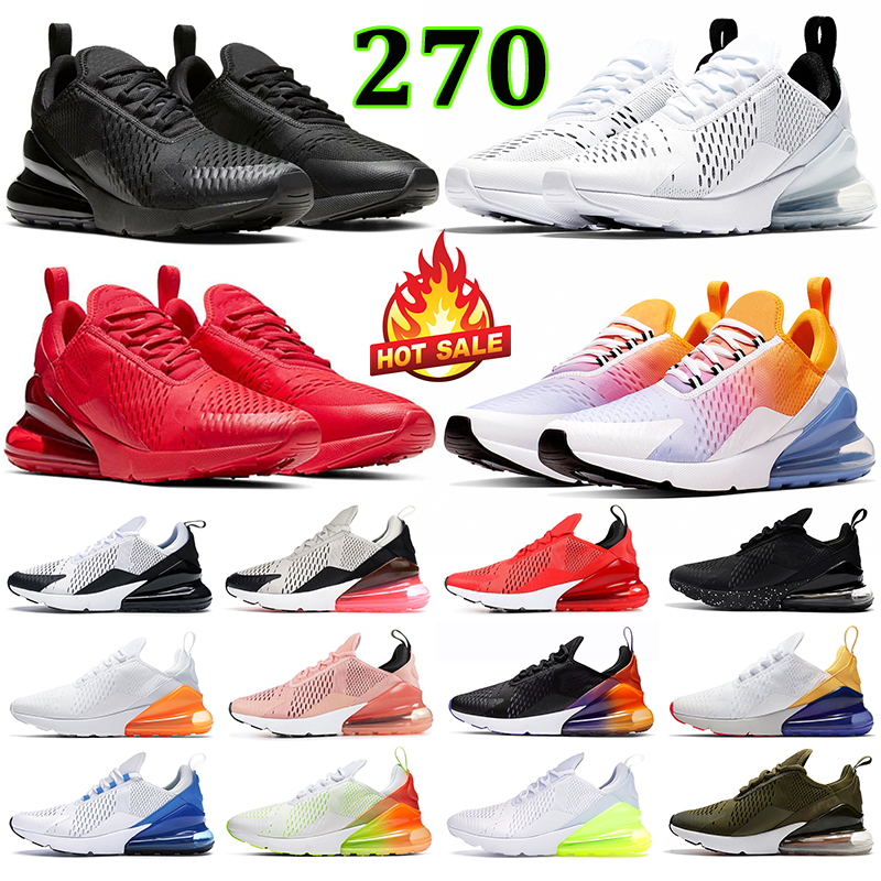 

270 maxs Running Shoes for Men Women Sneakers airs max 270s Chaussures Triple Black Core White University Red Bred Rainbow White Anthracite Outdoor Sports Trainers, Tiger