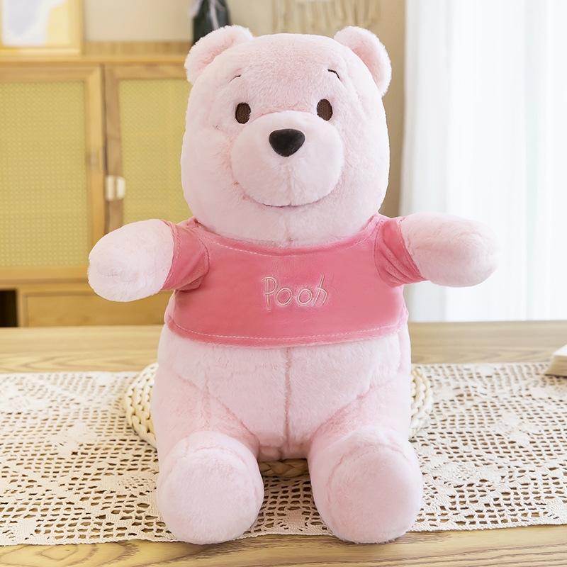 

New Pink Bear Plush Toy Doll Long Hair Pink Cherry Blossom Pillow Wholesale