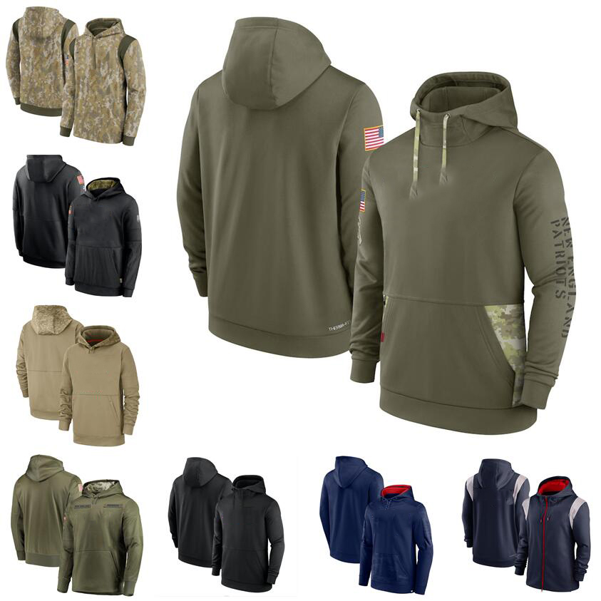 

Men Football Jackets New England''Patriots''2022 Salute to Service Therma Performance Pullover Hoodie Untouchable, Style