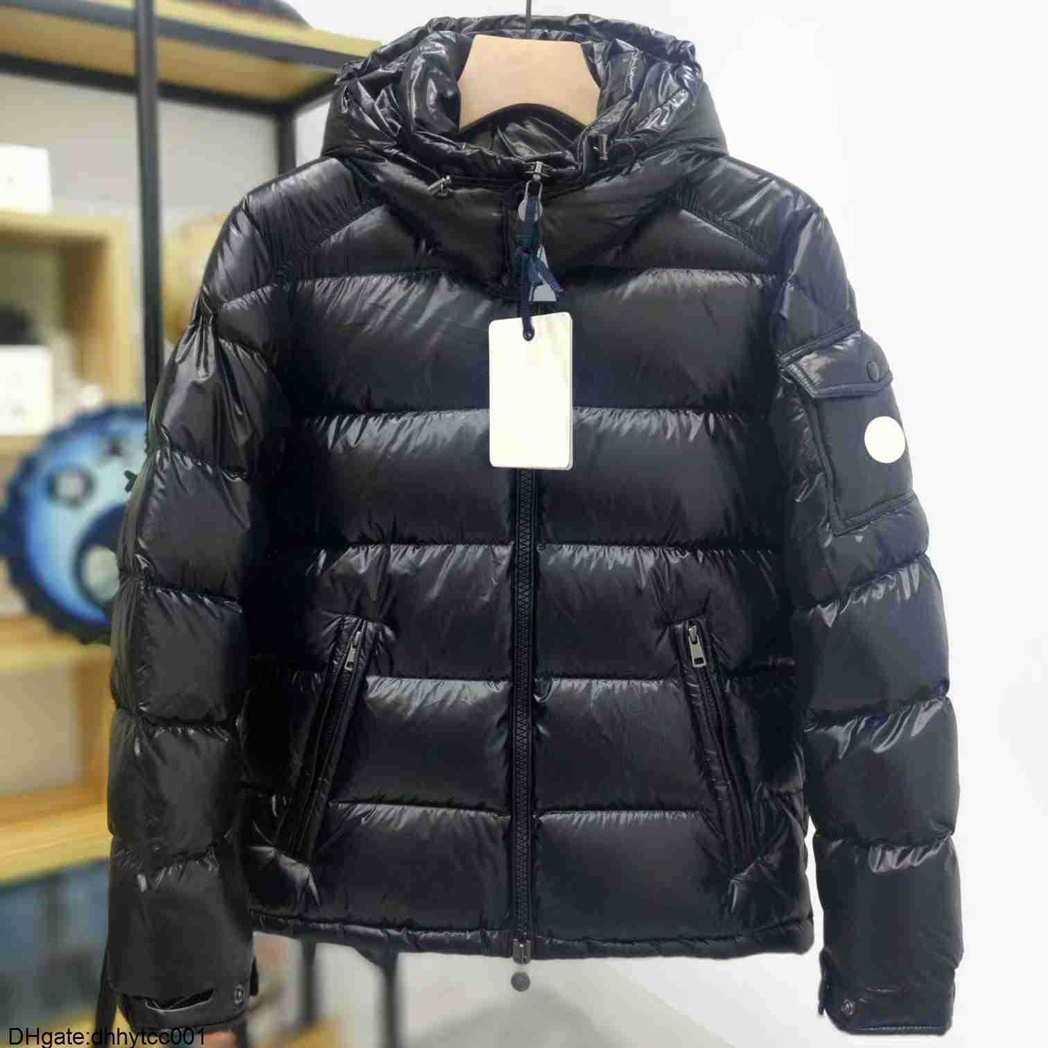 Men's Jackets Designer Maya Mens Down Luxurious Classic Embroidered Badge Outerwear coats Padded Hooded winter Jacket Parkas H21R