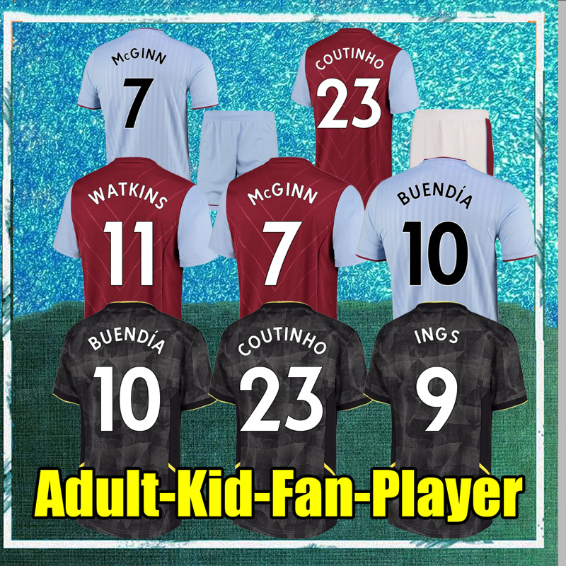 

22 23 Aston Villaes Soccer Jerseys DOUGLAS LUIZ MINGS coutinho CASH Diego Carlos Football shirts player version 1052074 tops tee shirts, Home