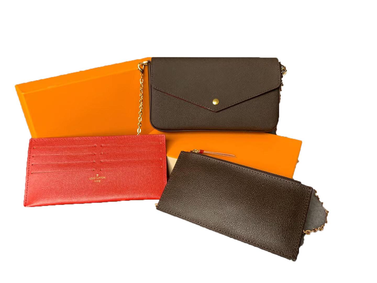 2022 Designers Sacs à main Luxurys Femmes Sac de soirée Purse 3PCS / Set en remise en relief Sangle de bracelet