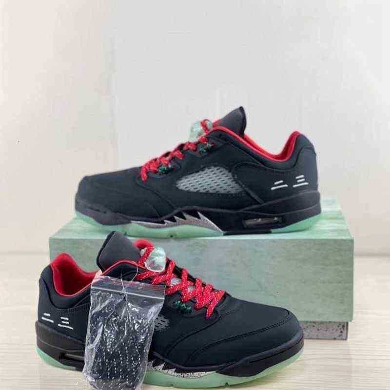 2022 Clot x Jumpman 5 5s low men basketball shoes high quality fashion black red green trainers sports sneakers Jogging Athletic Classics