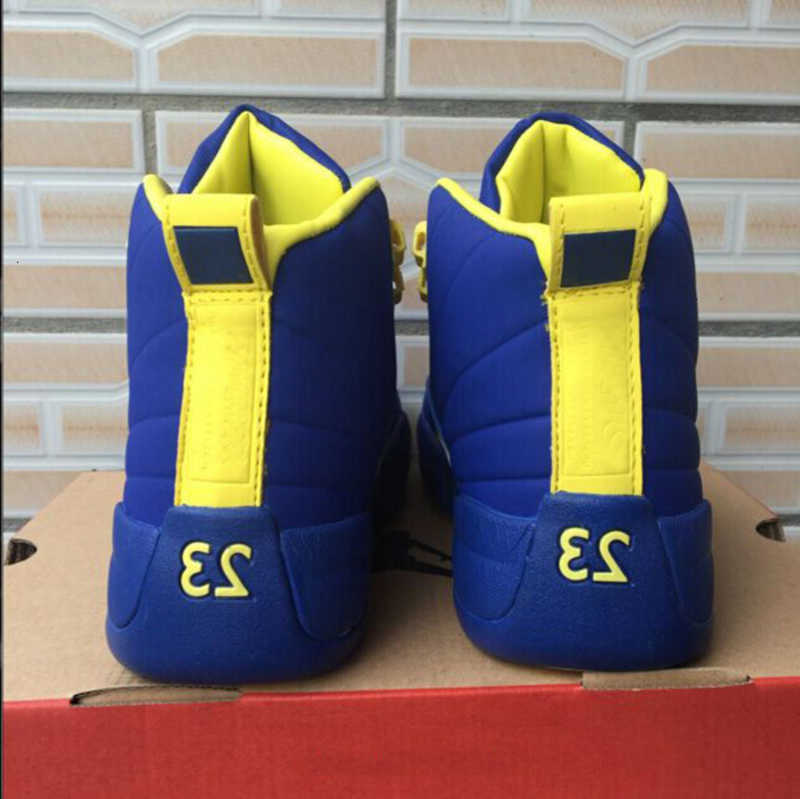 

Basketball Shoes High Quality PSNY 12 PE Men 12s Michigan Navy Blue Yellow Maize shoes Online, Shipping