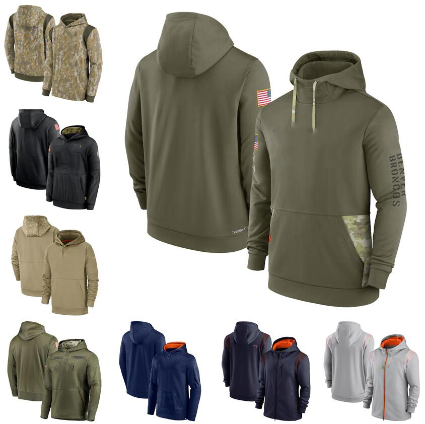 

Men Football Denver''Broncos''2022 Salute to Service Therma Performance Pullover Hoodie Untouchable, Style