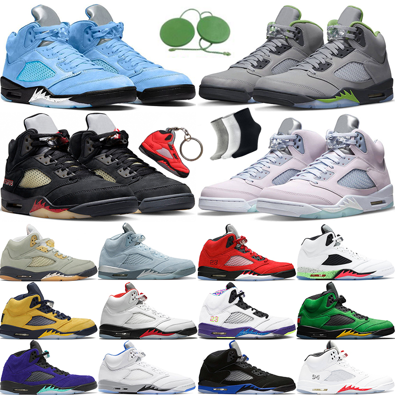 

jumpman 5s 5 University Blue Easter basketball shoes Raging Bull Black Metallic Green Bean Jade Horizon Bluebird Oregon Ducks Alternate Bel trainers sneakers, Racer blue