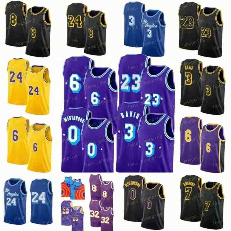 

Jerseys 23 6 24 8 Carmelo 7 Anthony Basketball Jersey Space Jam 2 Tune Squad Russell 0 Westbrook Davis Mamba LeBron Mens Youth Kids Jerseys Black, As