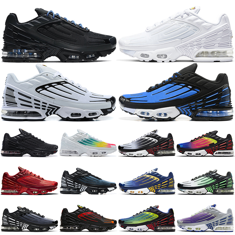 

WITH BOX Designer tns tn 3 plus running shoes tuned men women trainers Black Blue Laser Blue Triple White Dark Grey Yellow Obsidan mens womens outdoor sports sneakers f, 36-46 triple white