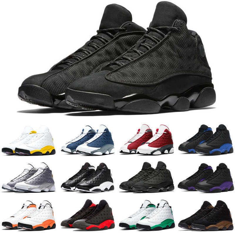 

Black Cat Jumpman 13s Basketball Shoes For Men Women 13 University Gold Bred Red Flint Hyper Royal Court Purple Playoffs Mens JORDON