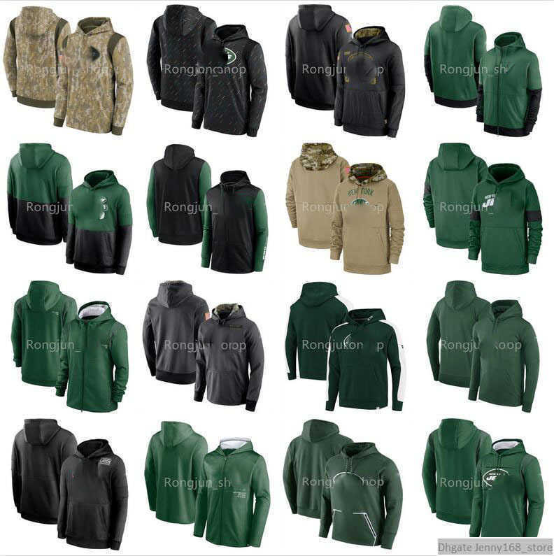 

Jersey New York''Jets''Football Sweatshirt Salute to Service Sideline Crucial Catch Therma Performance Pullover Hoodie''NFL''Men Youth Women, Picture