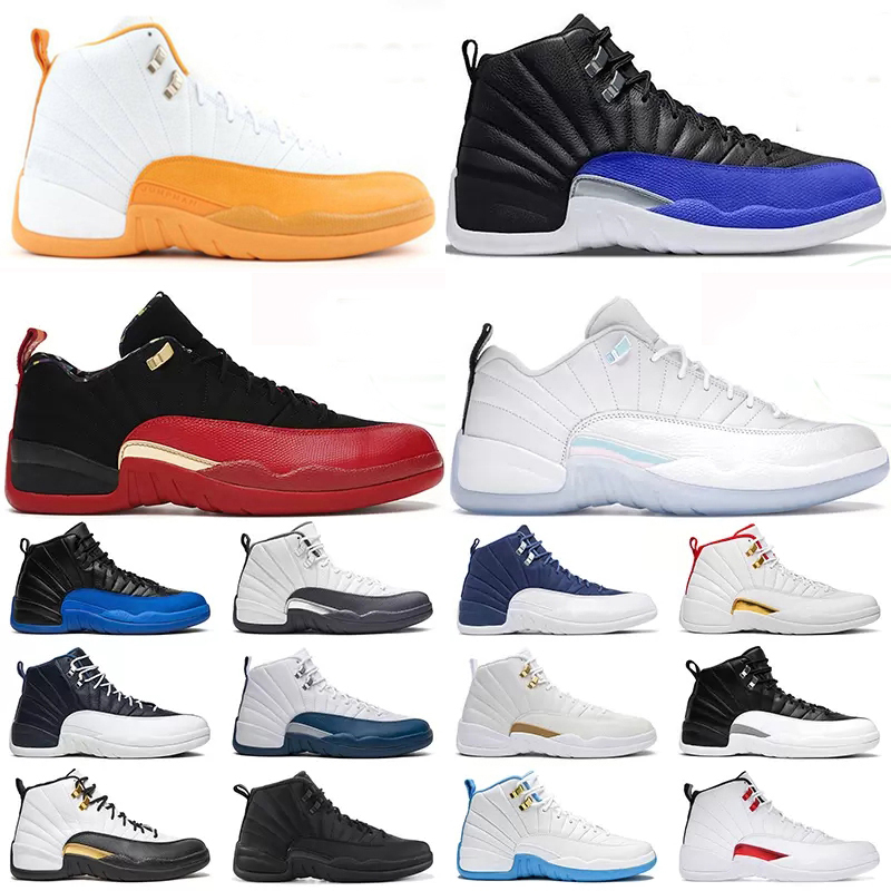 

basketball shoes Jumpman 12s 12 mens trainers Black Taxi Flu Game Hyper Royal Royalty Taxi Nylon Michigan Gym Red sports sneakers, As photo 14