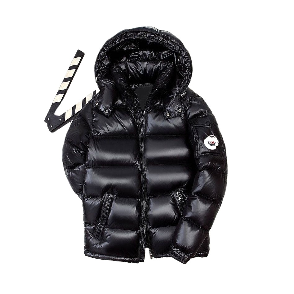 

2022 men's down jacket thickened plus special fashion stars with the same paragraph winter tide short jacket, Black