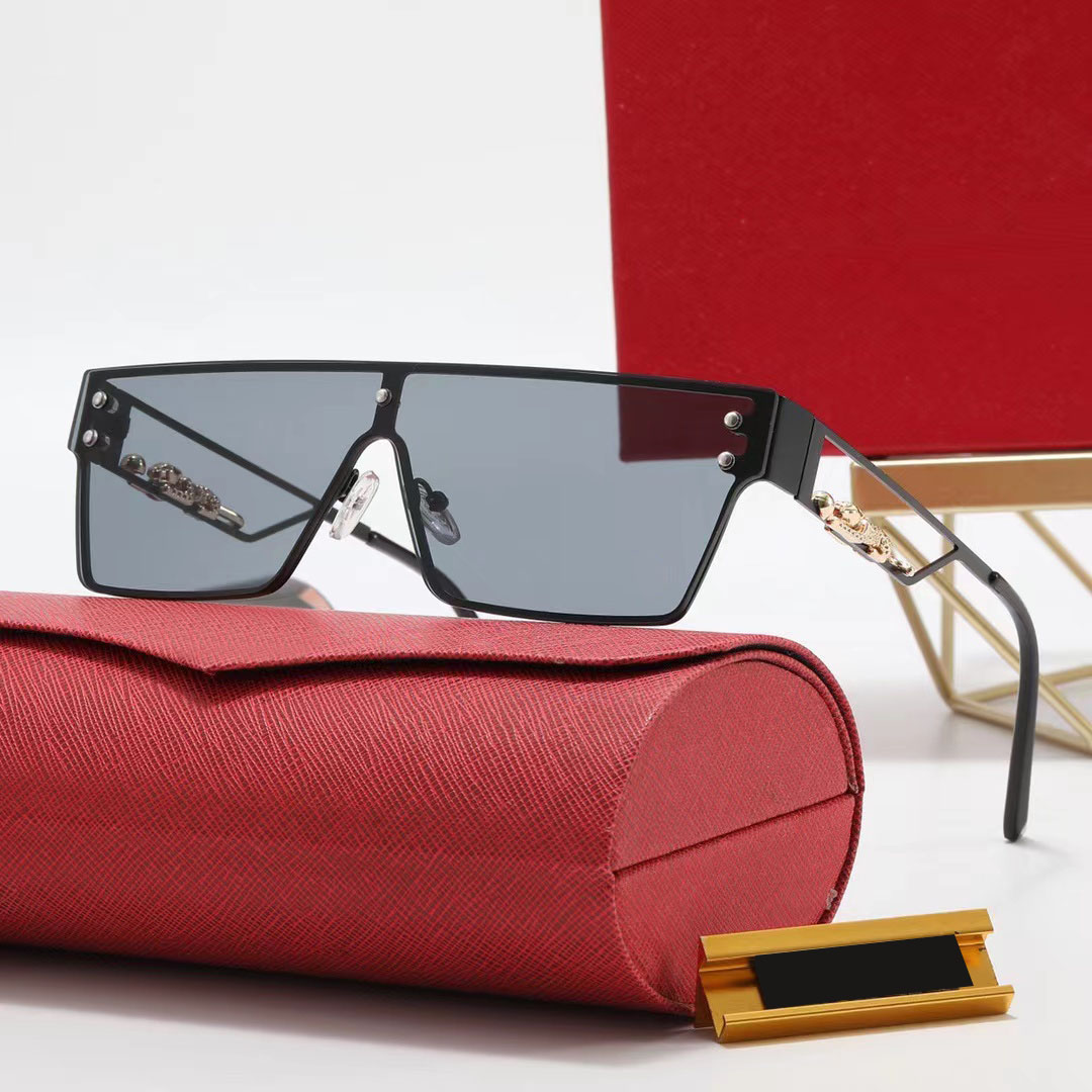 Designer Glasses Frames for Mens Sunglasses Vendor Rectangle Frame Black Blue Golden Ornamental Adumbral Soutlet Panther Carti Luxury Vintage Eye-image-807962941