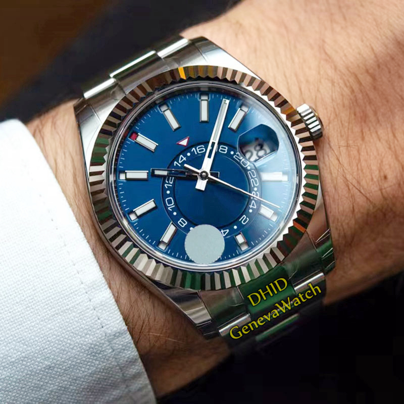 

Mens Watch Sky Dweller Cal.9001 Mechanical Movement Automatic Watch 904l Stainless Steel Full Function Month 24 Hours 200M Water Resistant N Designer Watches, R390