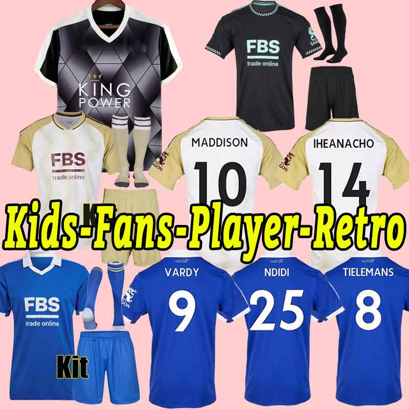 

22 23 Leicester Soccer Jerseys VARDY home blue MADDISON IHEANACHO 2022 2023 camiseta BARNES TIELEMANS AYOZE DAKA LOOKMAN Football uniformS Shirt men kdis kit sleeve, Third
