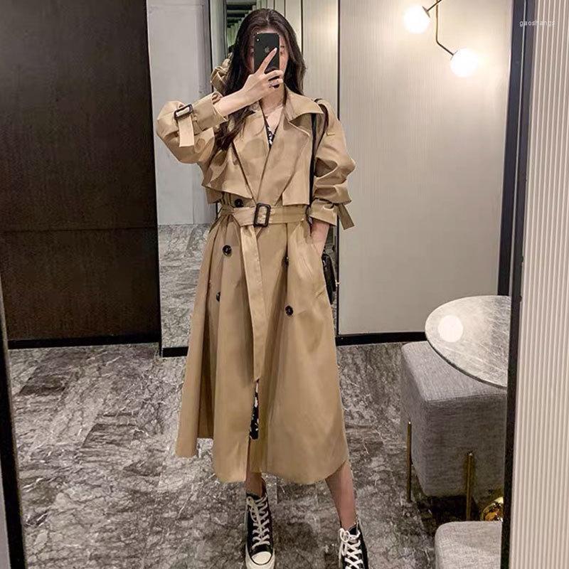 

Women' Trench Coats Medium And Long 2022 Temperament Coat FS139 Women, Khaki