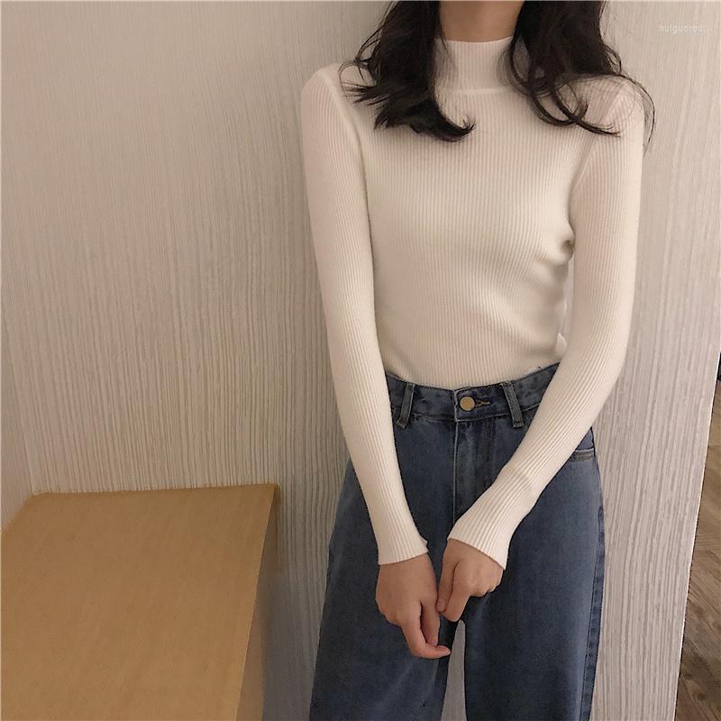 

Women's Sweaters Women's 2022 Winter Thick Sweater Women Fall Knitted Ribbed Pullover Long Sleeve Turtleneck Slim Jumper Soft Warm Pull, Black