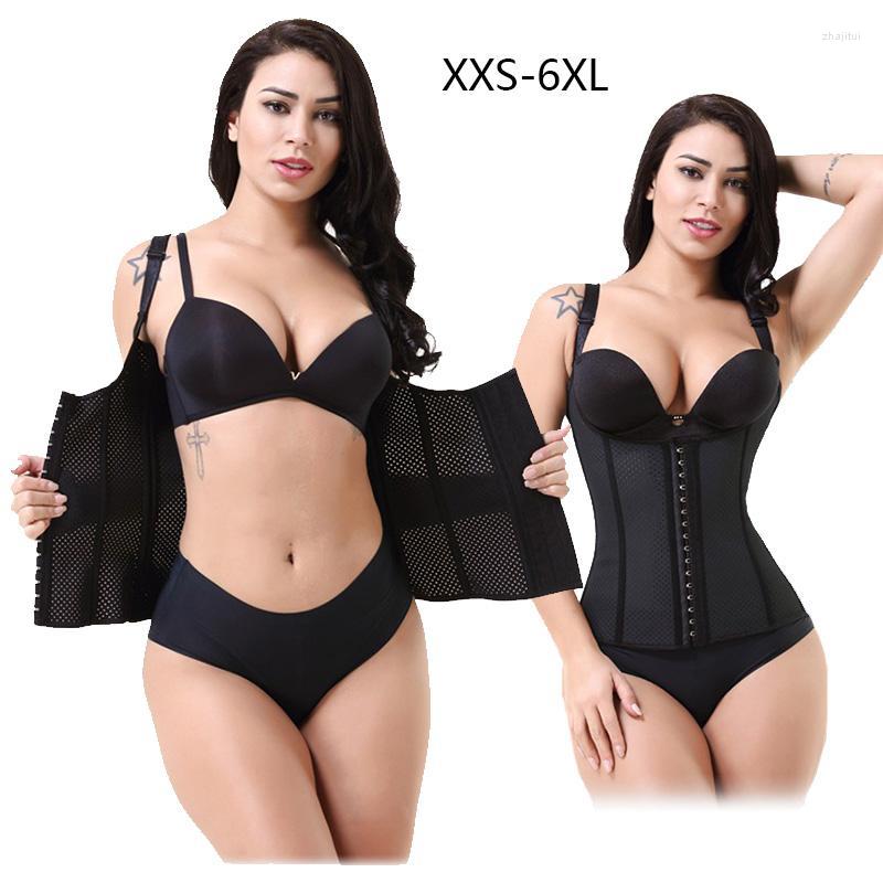 

Women's Shapers Women's Shoulder Strap Vest Rubber Corset Waist Trainer Body Shaper Latex Girdles Slim, Black
