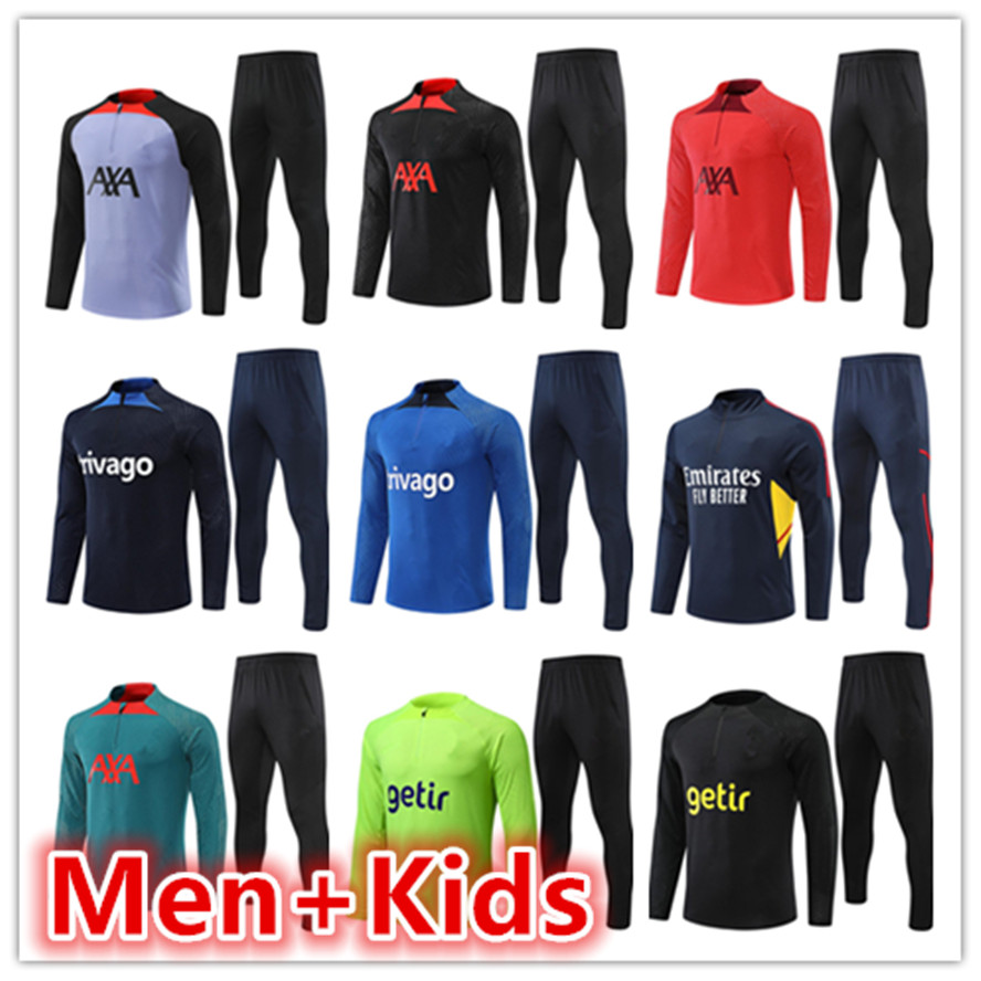 

22 23 tracksuit tracksuits football training suits kit chandal futbol kids Men boys mens jacket tuta set sets Soccer jersey jerseys Sportswear, 18