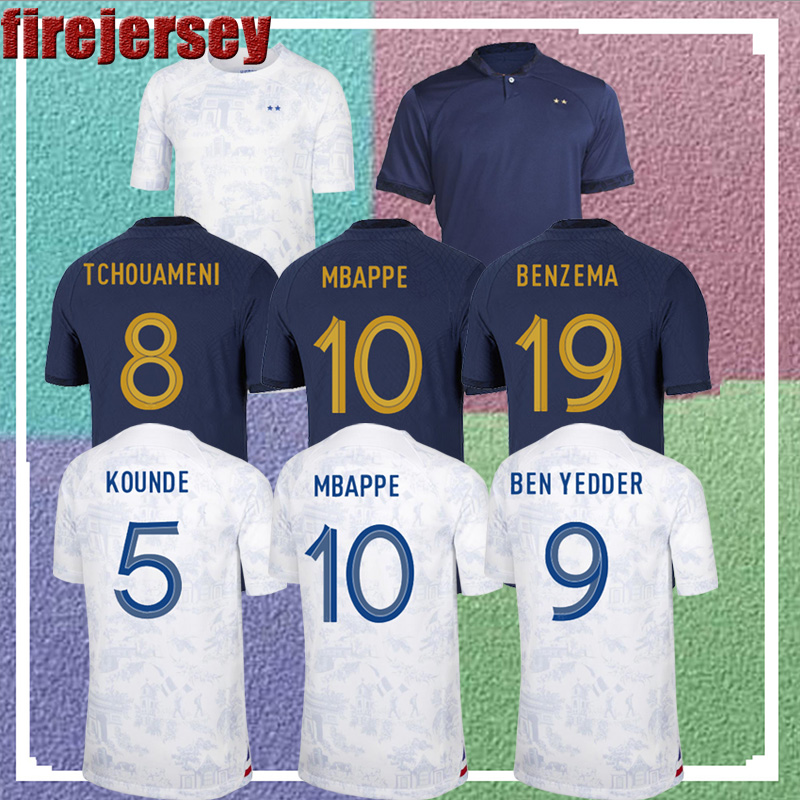

2022 French World Cup Soccer Jersey frances Maillots de football BENZEMA Football shirts MBAPPE POGBA maillot foot kit top shirt MEN kids kits 198101 Sports jersey, Home