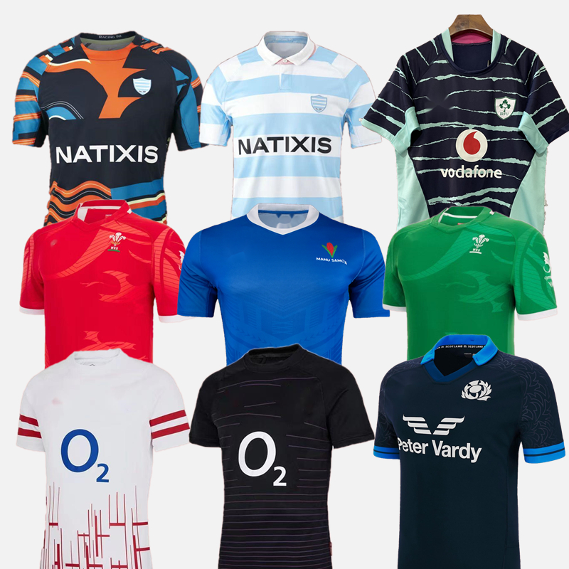 

2022 2023 BIARRITZ Racing 92 ENGlANDS rugby jersey 22 23 Ireland samoa Stade Francais Bordeaux home Perpignan Ernest Wallon Warm Up S-5XL shirt, Black