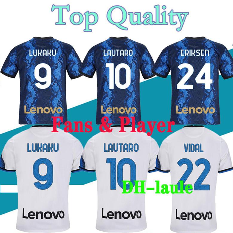 

Soccer jerseys Player fans 2021 2022 Inter Home Away soccer jerseys LUKAKU LAUTARO Eriksen ALEXIS Campioni jersey 21 22 Milan VIDAL BARELLA, Home player