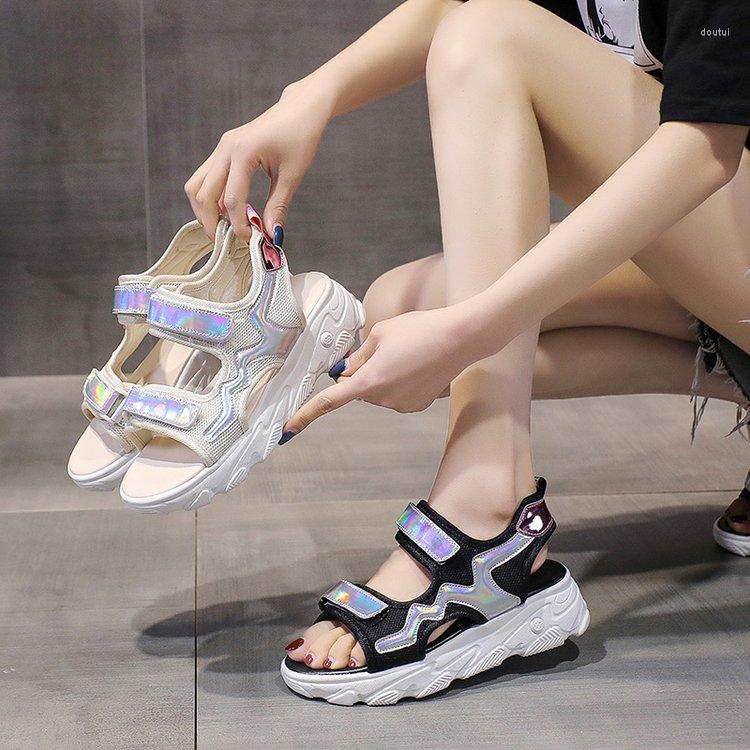

Dress Shoes 2022 Spring And Summer Fashion Casual Mesh Women's Sports With Sandals Large Size Women 35-42, Beige