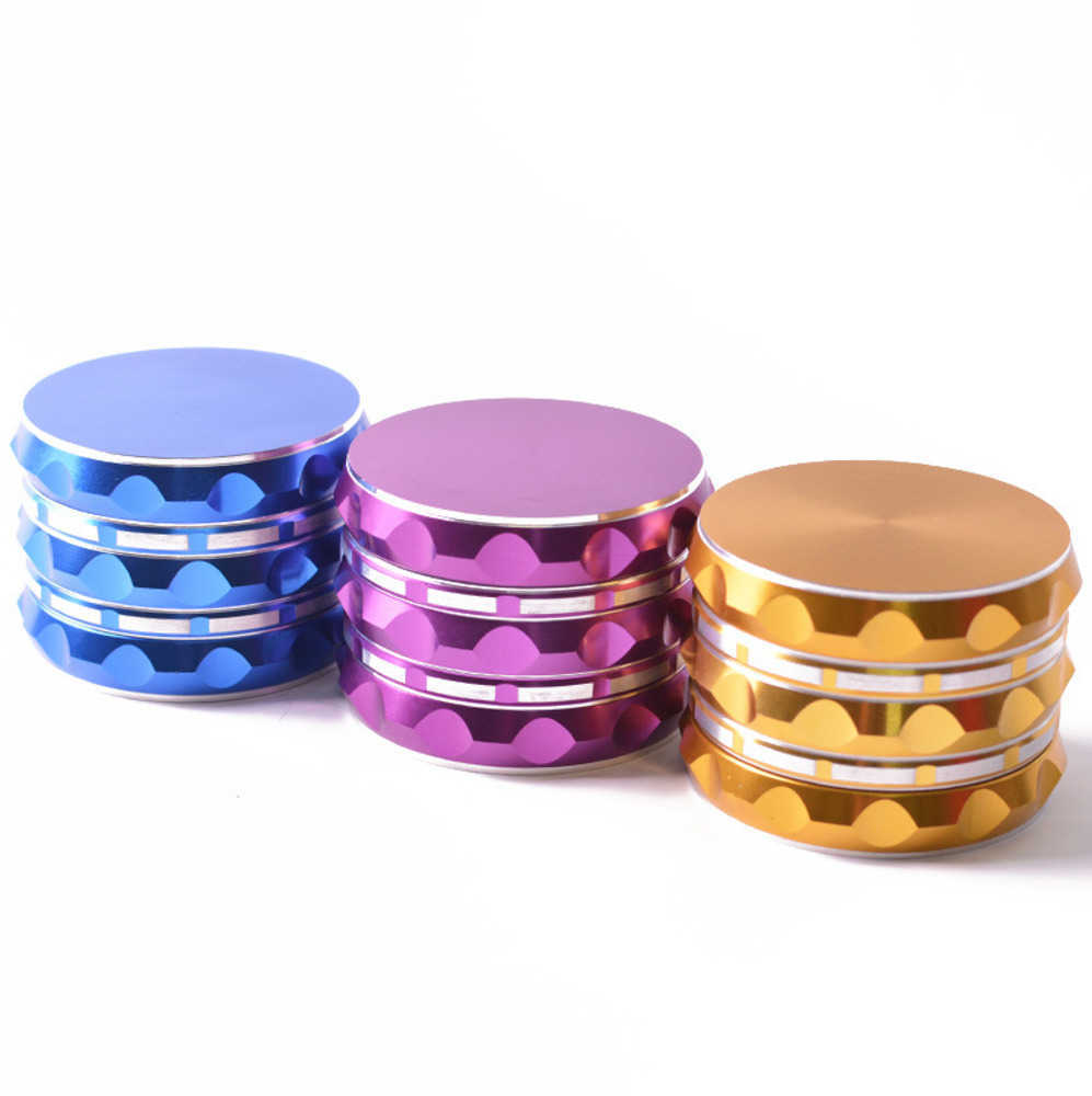 

63mm metal grinders 4 Layers smoking accessories herb Tobacco style aluminum alloy herbs grinder 6 colors for smoke