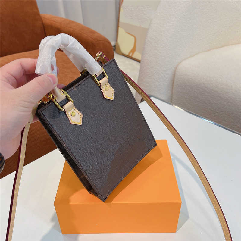 

Shoulder Bags Lvs Purses Most Popular Woman Totes Mini Letter Shopping Bag Luxury Designer Lady Cross-slung Backpack Handbags Flower Letter Brown