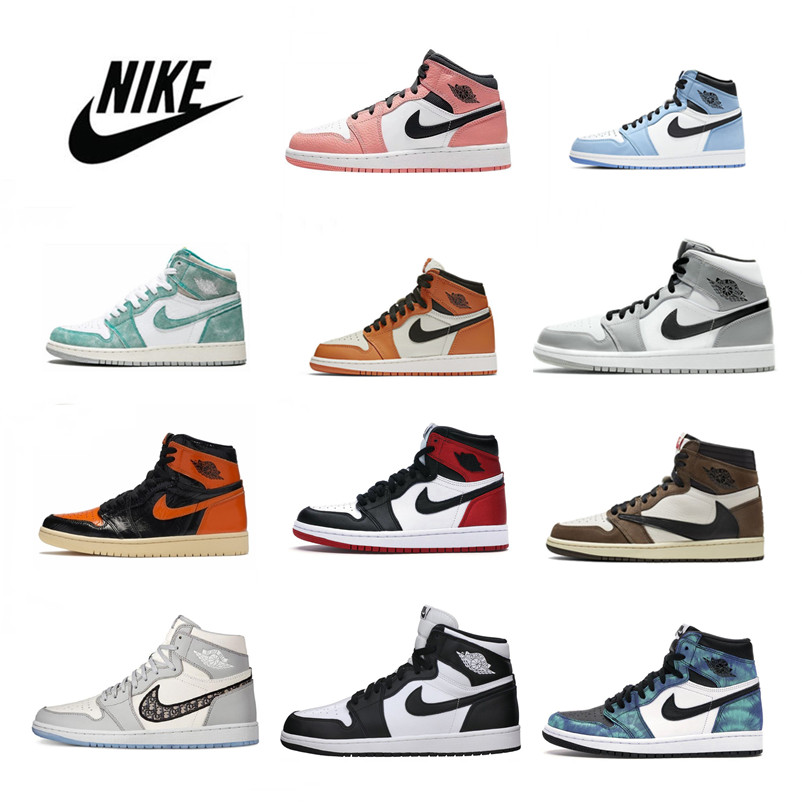 

Men Women Nike Jordan Aj1 Basketball Shoes High/Low-top Sneakers University Blue Chill Hyper Royal Sports Running Shoes Trainers 40 Colors Size 36-44, Low-6
