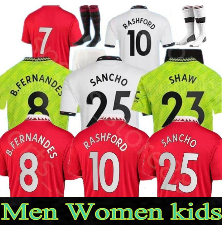 

22 23 Men kids kit SANCHO soccer jersey 2022 2023 CAVANI UTD VAN DE BEEK MANCHESTER B. FERNANDES RASHFORD UNITEDS LINGARD football shirt