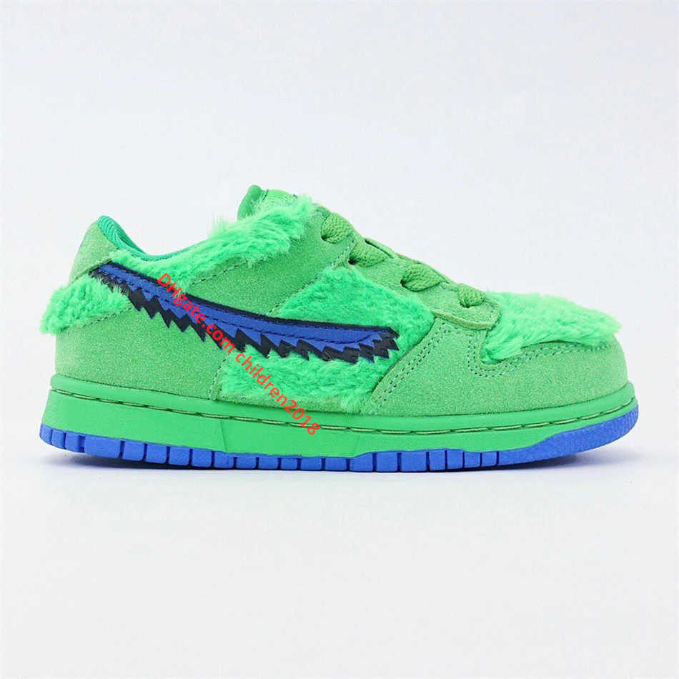 

Dunks Bears Kids Running Shoes 2021 Five Colors Toddler Trainers Yellow Green Pink Blue Orange Bear Children Outdoor Flat Sneakers2261