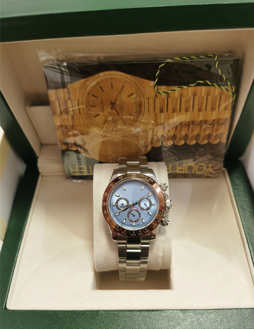 

With original box Mens Luxury Watch Men's Automatic Mechanical Watches 40MM 116500LN Stainless Steel Case Life Waterproof Fashion Men WristWatches Montre De Luxe, Style5 original box+watch
