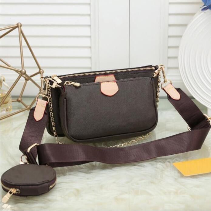 2022 Women bag Favorite Genuine Leather Handbags Purses Flower 3pcs Crossbody Shoulder Bags totes Cross Body Cosmetic Bags Cases