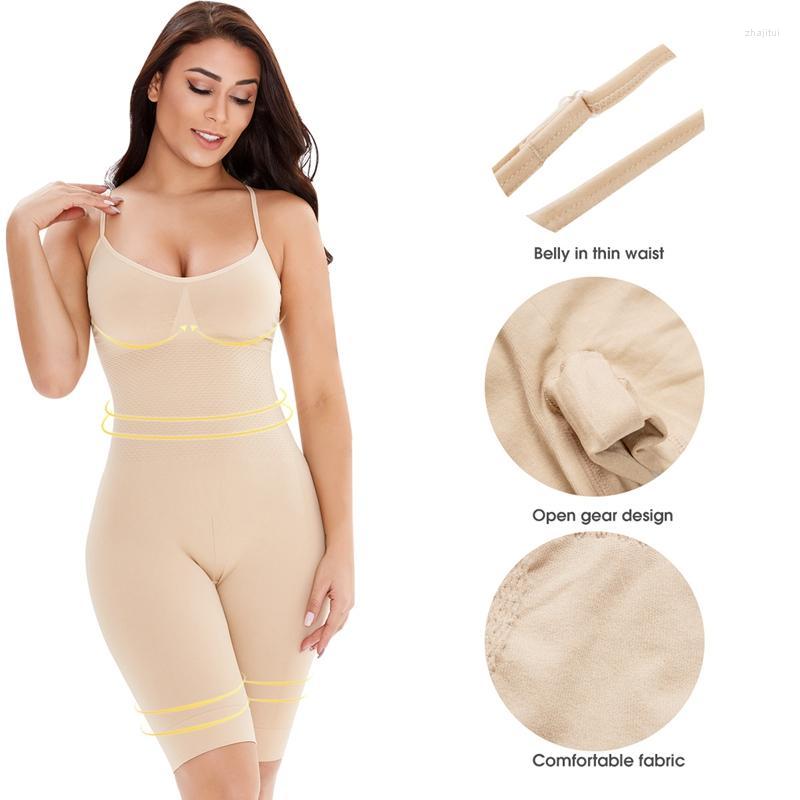 

Women's Shapers Women's Bulifter Full Body Shaper Wear Backless Spaghetti Strap Bodysuit Shapewear Women Girdles For Fat Tummy Slimming, Nude d1619b
