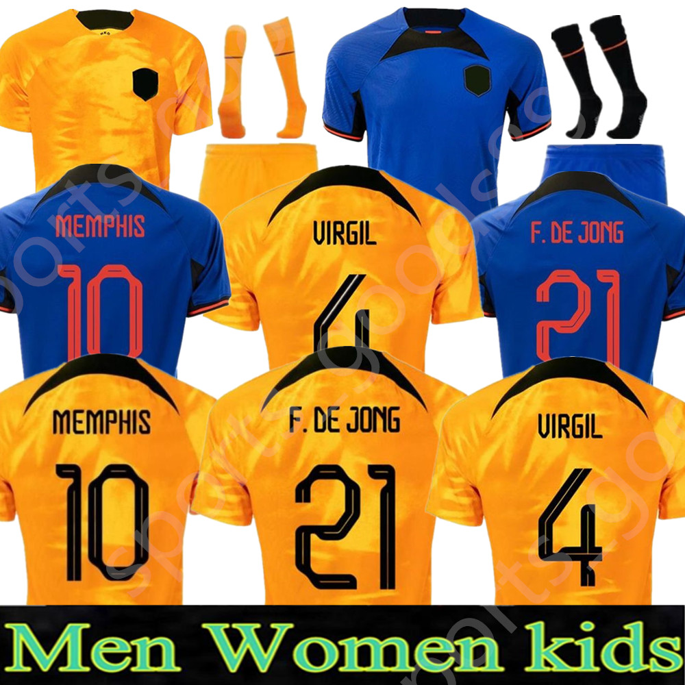 

2022 2023 Netherlands MEMPHIS soccer jersey DE JONG Holland DE LIGT WIJNALDUM VAN DIJK 22 23 football shirt men kids kit DUMFRIES maillot camiseta camisa futebol, 22-23 home