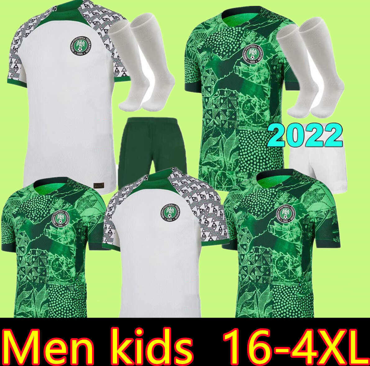 

2022 World Cup Nigerian OKOCHA Soccer jersey HOME 2022 2023 away Okechukwu IGHALO AHMED MUSA Ndidi MIKEL IHEANACHO Football shirts men kids, White