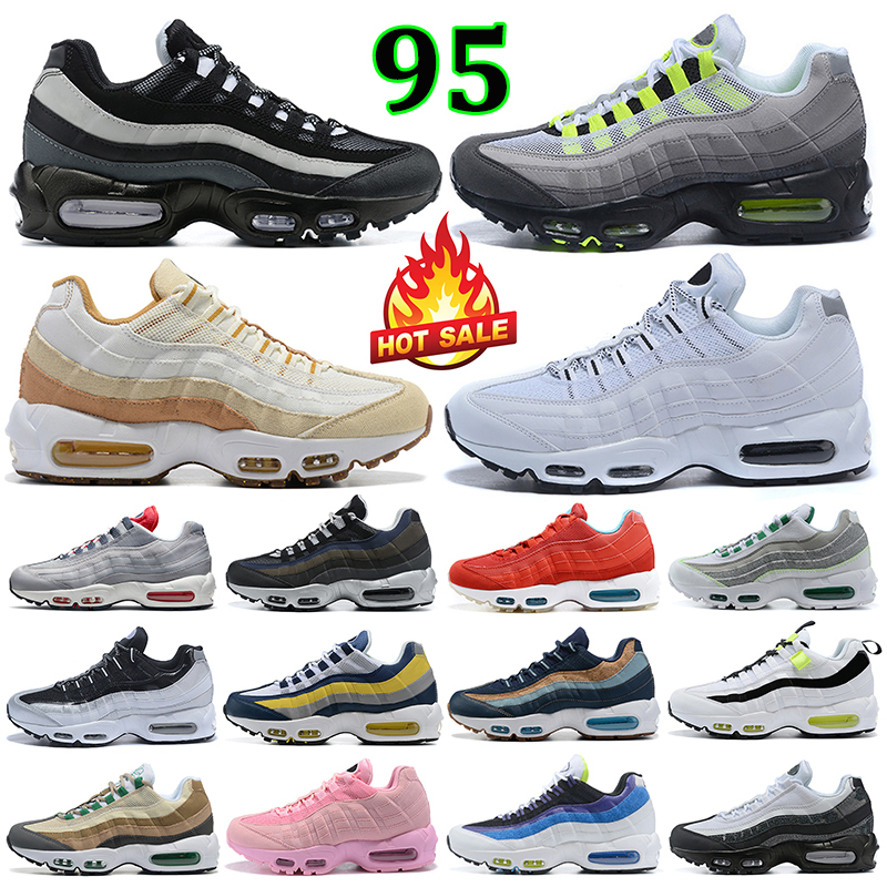

OG 95 max air Men Women Running Shoes 95s Triple Black Cork Greedy Dark Smoke Grey Midnight Navy Neon Worldwide Mens Womens Trainers Sports, Item#49