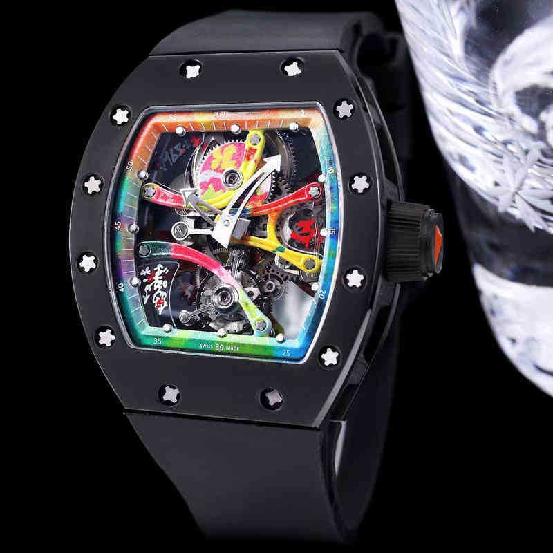 

RM068-01 SUPERCLONE Active tourbillon Cyril Phan Watches Wristwatch Designer Watch Swiss Standard Movement rm68 Titanium Ceramic Carbon H4N7, As shown