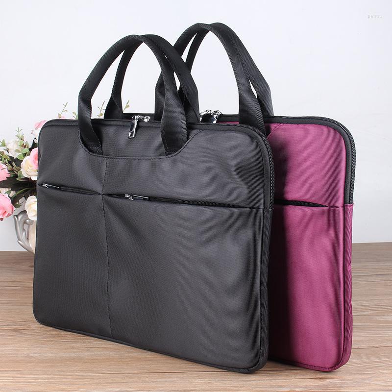 

Briefcases Leisure Business Handbag 15 Inch Multi-Functional Laptop Briefcase Messenger Bag Waterproof Fabric Men Women Black