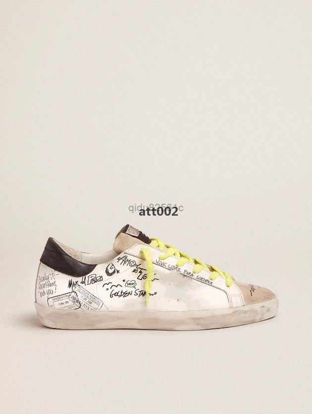 

#Golden#Gooses#Sneaker sandals Shoes Sole Heel Small Dirty Designer Luxury Italian Vintage Handmade Journey Super-Star Graffiti AmP, White