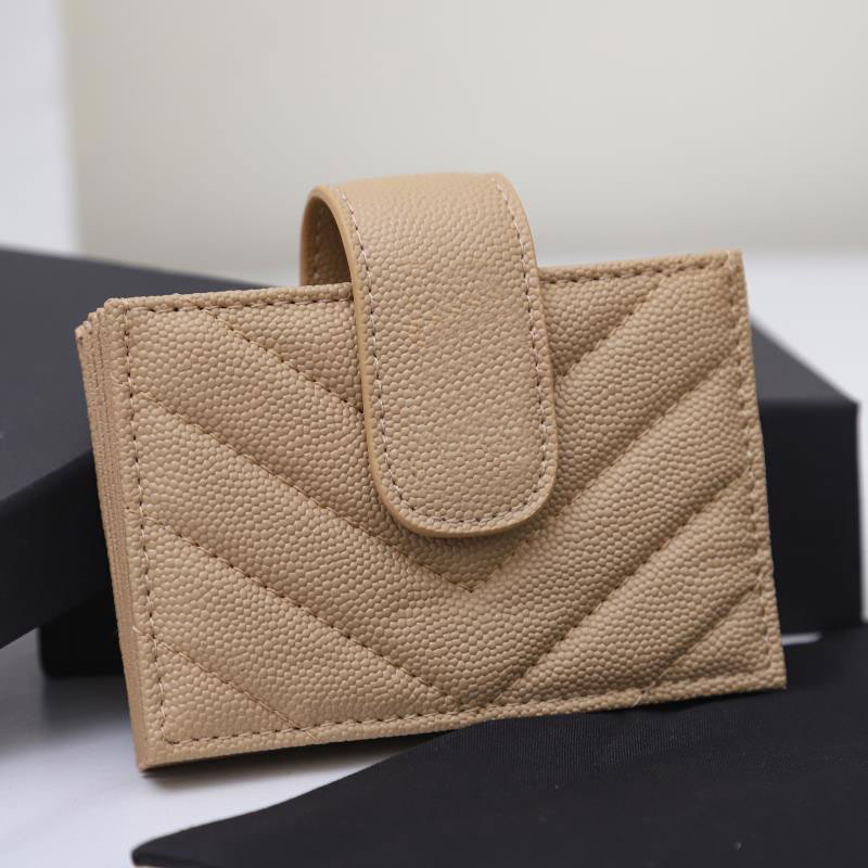 

Envelope Wallet Multi-folded Wallets Grain Calfskin Leather Pouch Fashion Metal Letter Quilted Handbag Purse Magnetic Snap Coin Purses Card Slot Holder Hand Bags, Gold letter