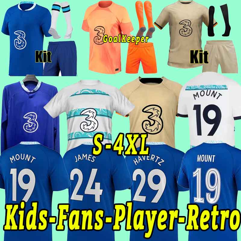 

2023 CFC soccer jerseys STERLING #17 KOULIBALY #26 ZIYECH PULISIC MOUNT KANTE HAVERTZ WERNER ABRAHAM CHILWELL GIROUD 2022 SAUL football shirt 22 23 men kids kit sets, Third