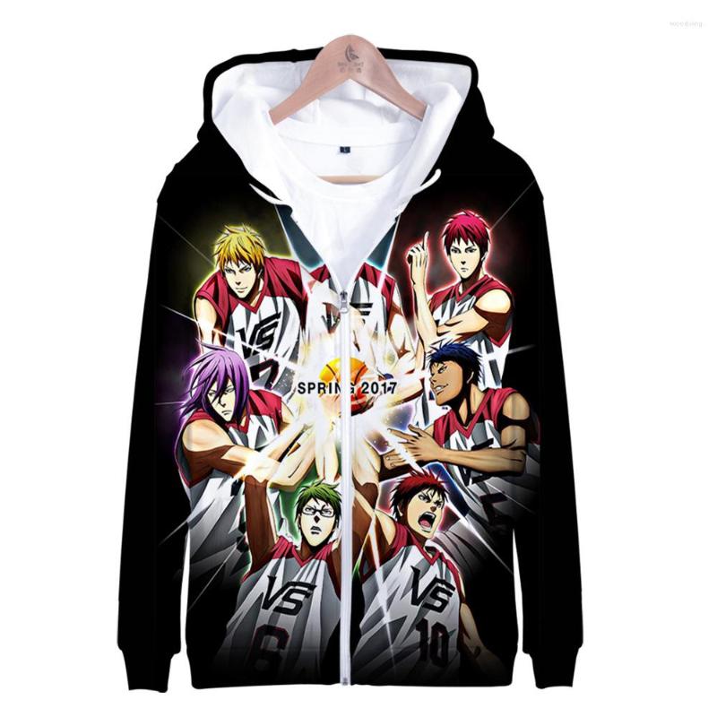 

Men's Hoodies Men's Hoodie Kuroko's Basketball 3D Zipper Sweatshirt Women/Men Unisex Streetwear 2022 Japanese Anime Harajuku Clothes