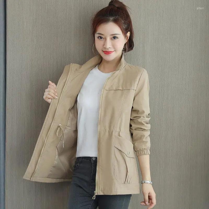 

Women' Trench Coats 2022 Fashion Women' Windbreaker Coat Spring Autumn Short Slim Basic Jacket Female With Lining Casual Women Jackets, Yellow